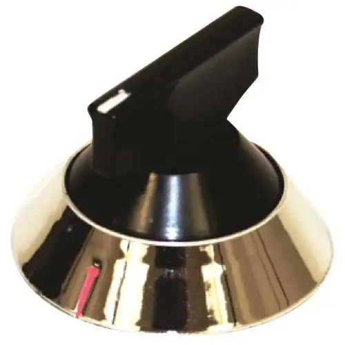 Exact Replacement Parts ER330190 Surface Burner Knob, Black and Chrome for Whirlpool