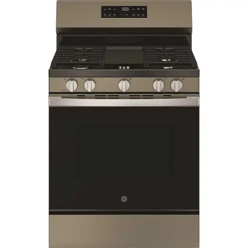 GE GGF500PVES 30 Inch Gas Free-Standing RanWith Crisp Mode, Self Cleaning, Slate