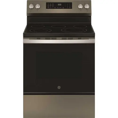 GE GRF600AVES 30 Inch Free-Standing Electric Convection Range,no Preheat Air Fry, Slate