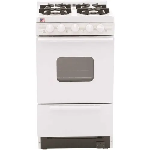 Premier BHK5X0OP 20 in. 2.42 cu. ft. Battery Spark Ignition Gas Range in White