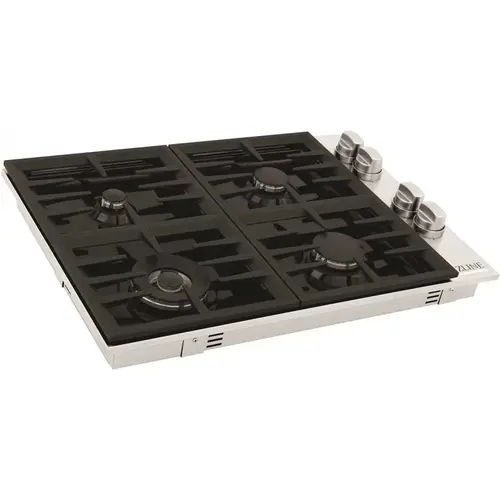 ZLINE Kitchen and Bath RC30-PBT 30 in. 4 Burner Top Control Porcelain Gas Cooktop in Stainless Steel
