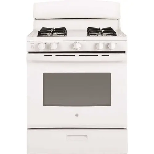 GE JGBS30DEKWW 30 in. 4.8 cu. ft. Freestanding Gas Range in White