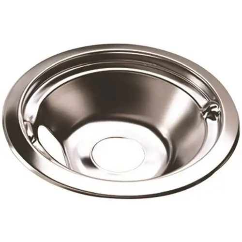 National Brand Alternative 651031 Electric Range Drip Pan fits Whirlpool Ranges in Chrome, 8 in. - pack of 6