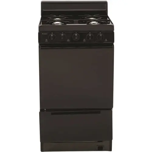 Premier BAK100BP 20 in. 2.42 cu. ft. Battery Spark Ignition Gas Range in Black