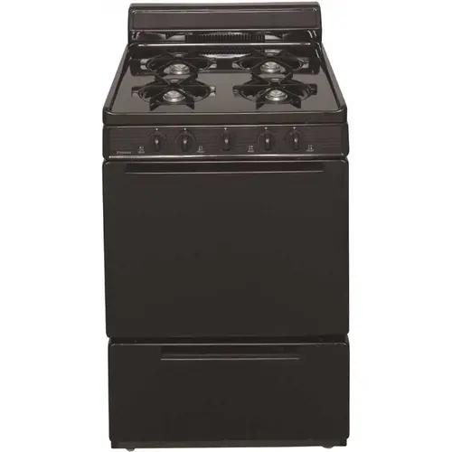 Premier BCK100BP 24 in. 2.97 cu. ft. Battery Spark Ignition Gas Range in Black