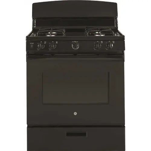 GE JGBS30DEKBB 30 in. 4.8 cu. ft. Freestanding Gas Range in Black