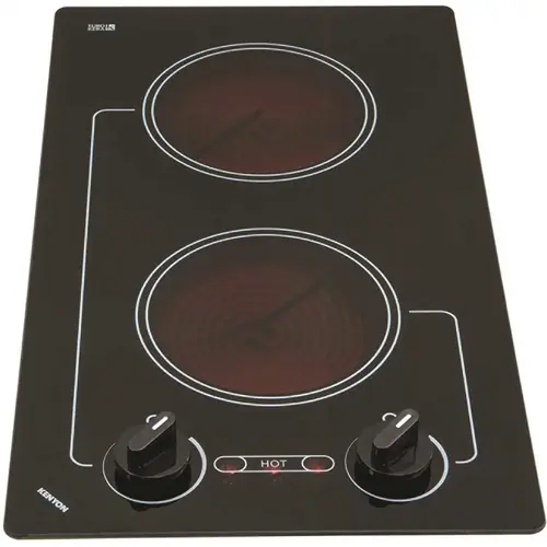 Kenyon B41601 Caribbean Series 12 in. Radiant Electric Cooktop in Black with 2 Elements 120-Volt