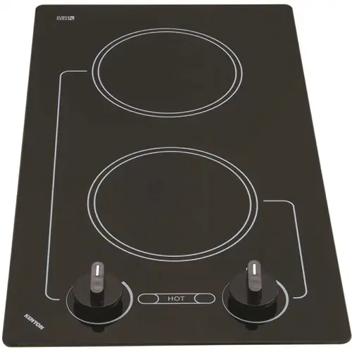 Kenyon B41692 Caribbean 12 in. Radiant Electric Cooktop in Black with 2 Elements 208-Volt