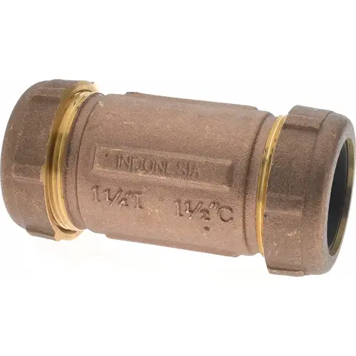 LEGEND VALVE 303-127 1-1/4" Pipe, 1-1/2" Copper Tube, Brass Compression Pipe Coupling