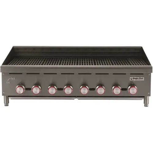 Magic Chef MCCCB48A 48 in. Commercial Countertop Radiant Char Broiler Stainless