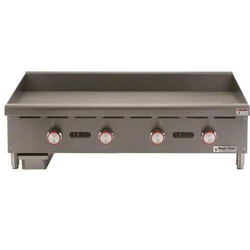 Magic Chef MCCTG48A 48 in. Commercial Thermostatic Countertop Griddle Stainless