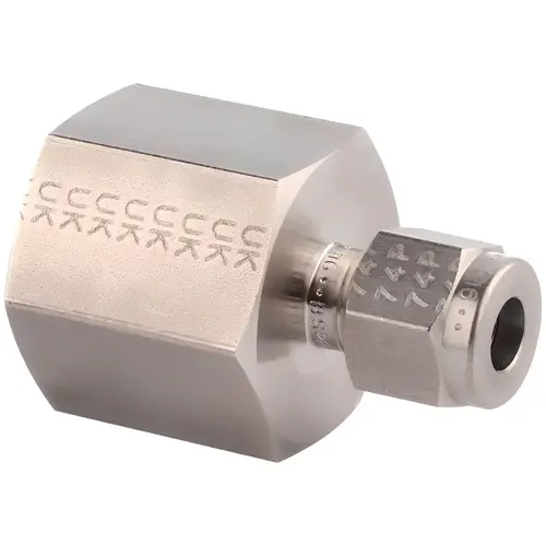Parker 10FSC8N-316 Compression Tube Connector: 3/8-18" Thread, Compression x FNPT