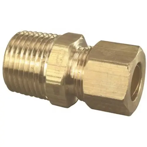 BrassCraft 68-6-8X 3/8 OD Tube x 1/2 in. MIP Compression Male Reducing Union in Rough Finish Brass