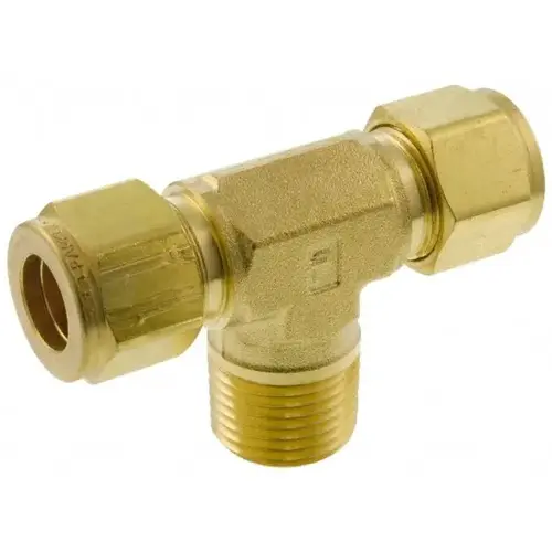 Parker 10-10-8 SBZ-B Compression Tube Male Branch Tee: 1/2" Thread, Compression x Compression x MNPT