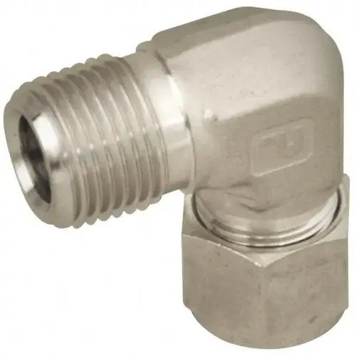 Parker 10MSEL12N-316 Compression Tube Male Elbow: 3/4-14" Thread, Compression x MNPT