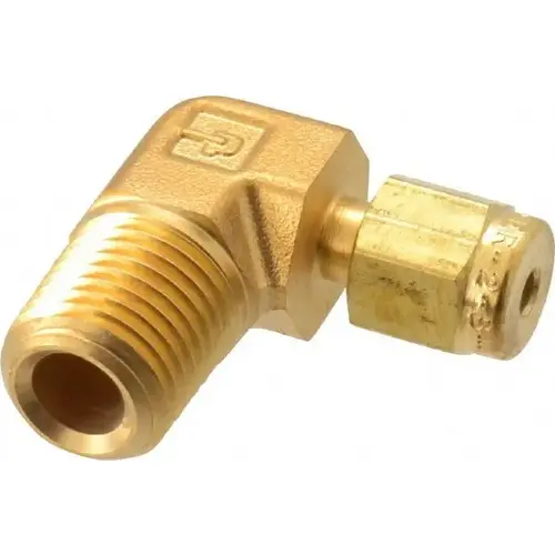 Parker 2MSEL4N-B Compression Tube Male Elbow: 1/4" Thread, Compression x MNPT