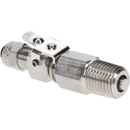 Parker 398PSS-4-4 Compression Tube Single End Shutoff Pipe Coupler: 1/4-18" Thread, Compression x MNPT