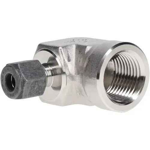 Parker 4-8 DBZ-SS Compression Tube Female Elbow: 1/2" Thread, Compression x FNPT