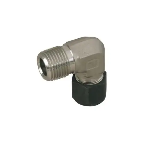 Parker 5-2 CBZ-SS Compression Tube Male Elbow: 1/8" Thread, Compression x MNPT