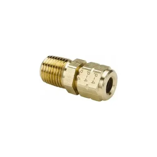 Parker 682VL-4-2 Compression Tube Connector: 1/8-27" Thread, Compression x MNPT