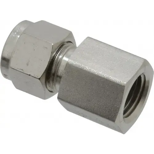 Parker 6FSC4N-316 Compression Tube Connector: 1/4-18" Thread, Compression x FNPT
