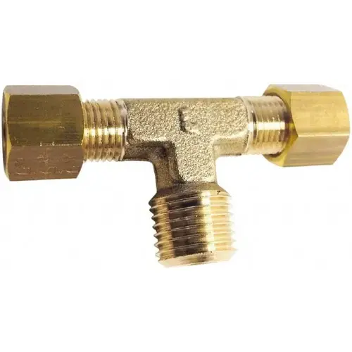 Legris 0108 06 13 Compression Tube Male Branch Tee: 1/4" Thread, Compression x MBSPT