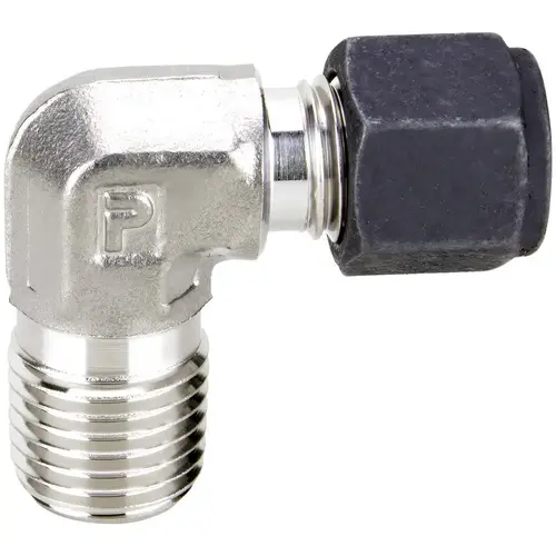 Parker 1-1 CBZ-SS Compression Tube Male Elbow: 1/16" Thread, Compression x MNPT