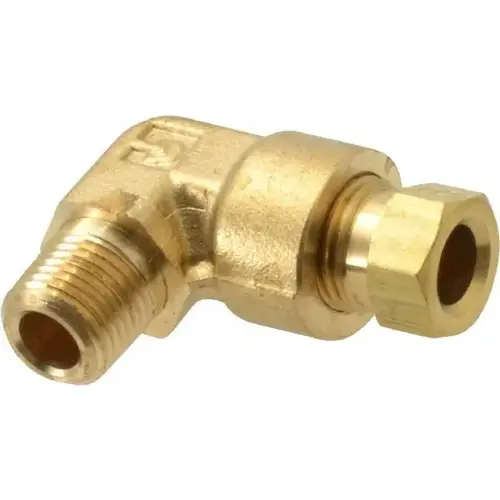 Parker 169HD-4-2 Compression Tube Male Elbow: 1/8" Thread, Compression x MNPT
