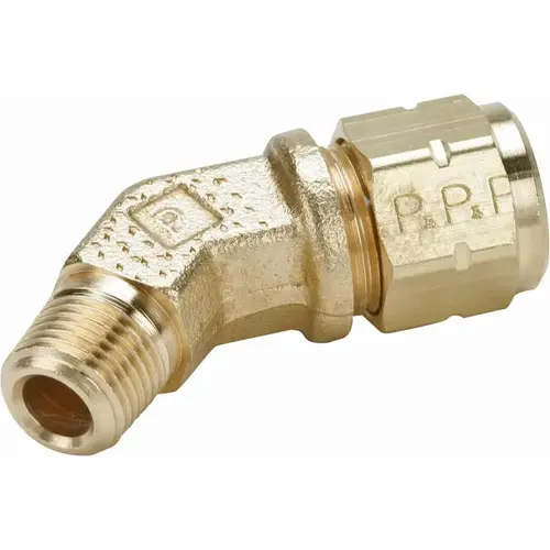 Parker 179VL-6-4 Compression Tube Male 45 degree Elbow: 1/4-18" Thread, Compression x MNPT