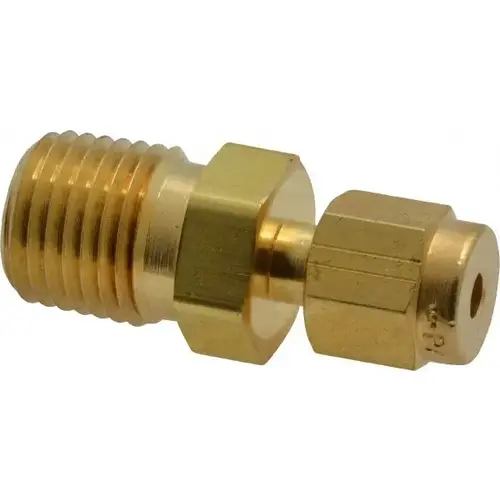 Parker 2MSC4N-B Compression Tube Connector: 1/4" Thread, Compression x MNPT