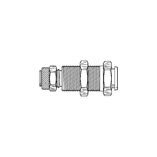 Parker 392PSS-6-6 Compression Tube Bulkhead Coupler Body: Compression x Compression