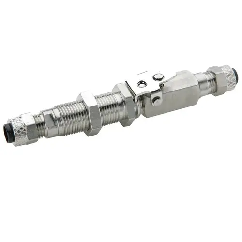 Parker 394PDSS-4-4 Compression Tube Double End Shutoff Bulkhead Coupler: Compression x Compression