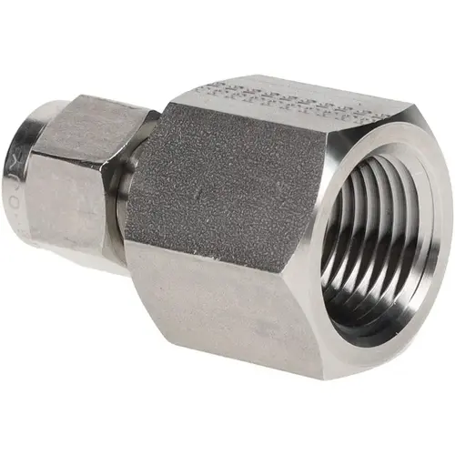 Parker 4FSC6N-316 Compression Tube Connector: 3/8-18" Thread, Compression x FNPT