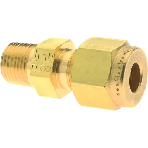 Parker 4MSC2N-B Compression Tube Connector: 1/8" Thread, Compression x MNPT