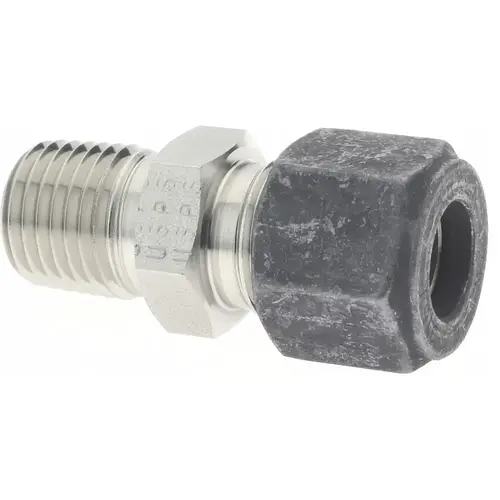 Parker 6-4 FBZ-SS Compression Tube Connector: 1/4" Thread, Compression x MNPT