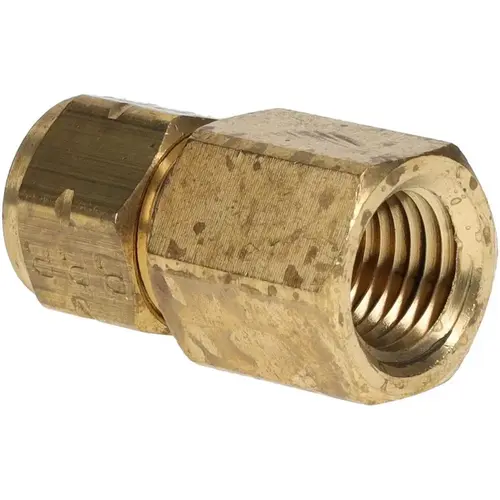 Parker 66VL-5-4 Compression Tube Connector: 1/4-18" Thread, Compression x FNPT