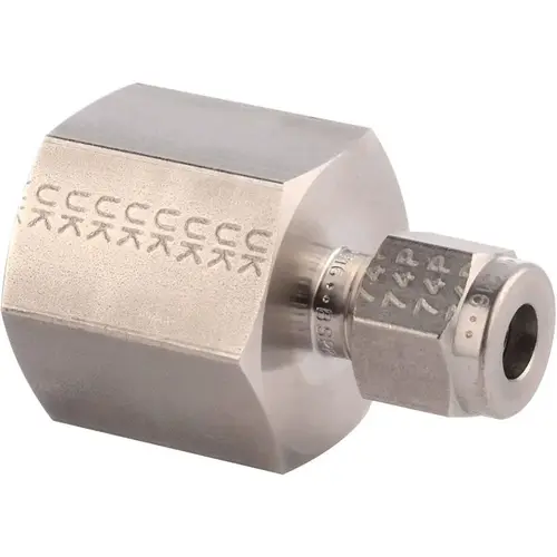 Parker 8FSC4N-316 Compression Tube Connector: 1/4-18" Thread, Compression x FNPT