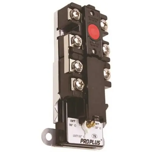 Camco 08162 High-Limit Upper Water Heater Thermostat, Tod Style, Bulk Black