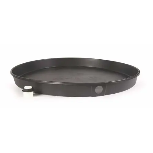 Camco 11406 26 in. I.D. Plastic Drain Pan with CPVC Fitting Black