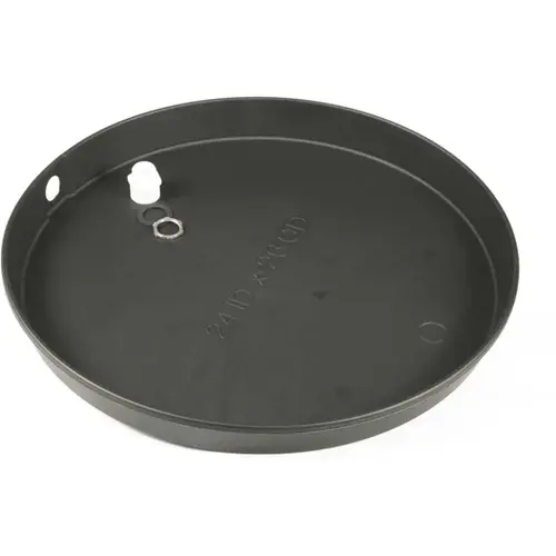 Camco 11466 22 in. I.D. Plastic Drain Pan with CPVC Fitting Black