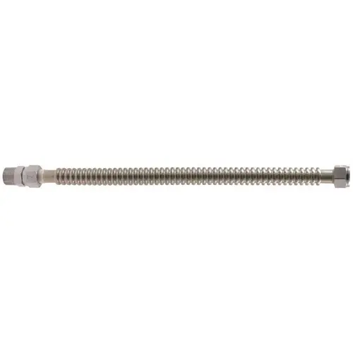 HOME-FLEX HFWC-07M-18 3/4 in. FIP x 3/4 in. MIP x 18 in. Stainless Steel Water Heater Connector Silver Metallic