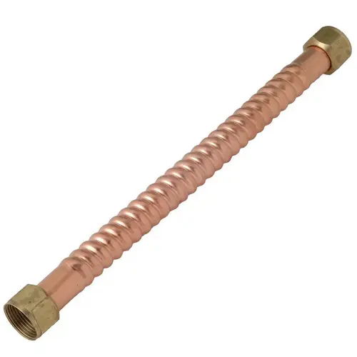 Homewerks 7211-12-34FIP-B Water Heater Supply Line 3/4" FIP each X 3/4" D FIP 12" Copper