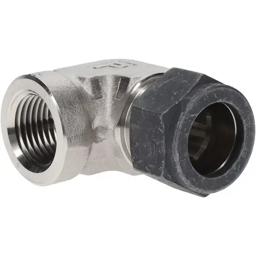 Parker 12-8 DBZ-SS Compression Tube Female Elbow: 1/2" Thread, Compression x FNPT