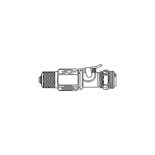 Parker 398PDSS-4-2 Compression Tube Double End Shutoff Pipe Coupler: 1/8-27" Thread, Compression x MNPT
