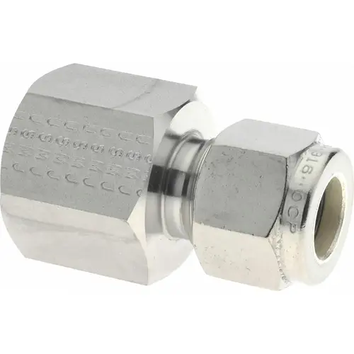 Parker 6FSC6N-316 Compression Tube Connector: 3/8-18" Thread, Compression x FNPT
