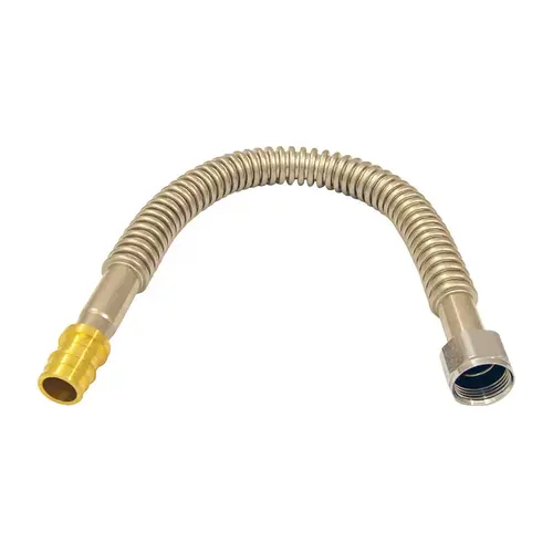 Apollo EPXCSST18 ExpansionPEX Series Water Heater Connector, 3/4 in, Barb x FPT, Stainless Steel, 18 in L