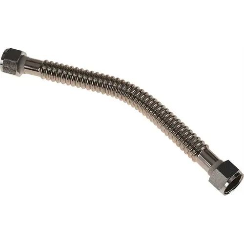 Durapro 122759 WATER HEATER CONNECTOR, CORRUGATED STAINLESS STEEL, 3/4 IN. FIP X 3/4 IN. FIP X 15 IN., LEAD FREE
