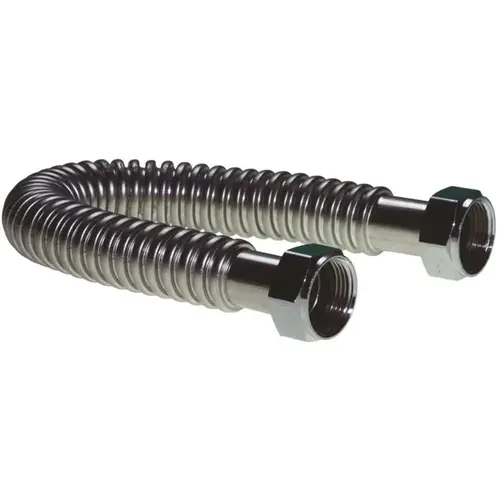 Falcon Stainless SWC1-24 1 in. I.D. SS Flex with 1 in. FIP x 1 in. FIP x 24 in Silver Metallic
