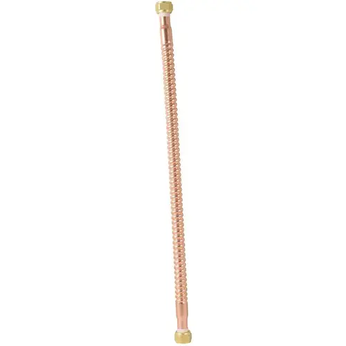 HOME-FLEX HFWCC-07-24 3/4 in. FIP x 3/4 in. FIP x 24 in. Copper Water Heater Connector Bronze/Copper Metallic