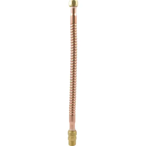 HOME-FLEX HFWCC-07M-18 3/4 in. MIP x 3/4 in. FIP x 18 in. Copper Water Heater Connector Bronze/Copper Metallic